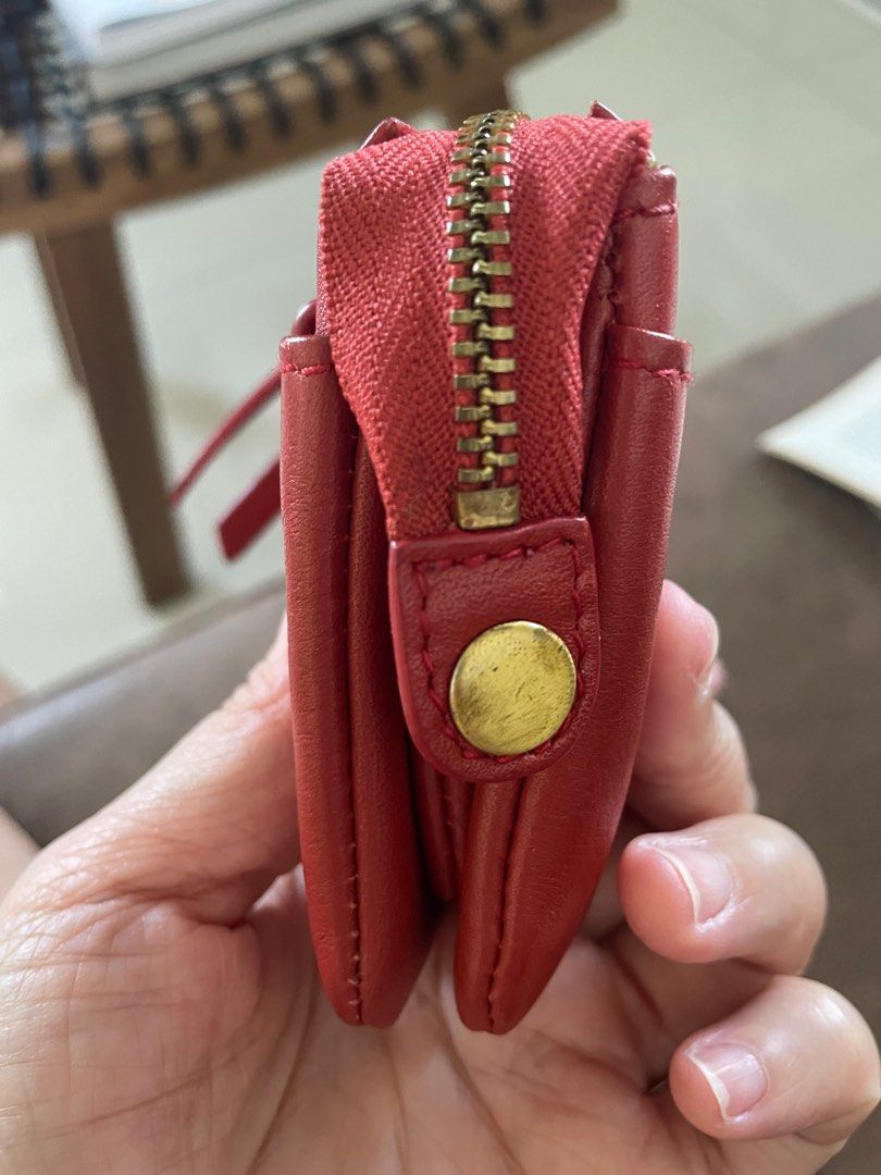 M S leather wallet