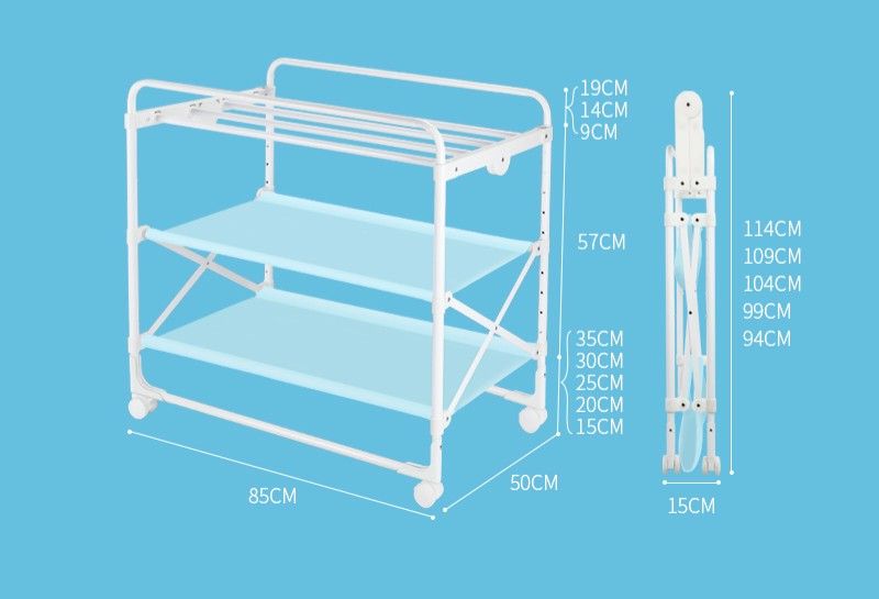 Multi purpose foldable movable height adjustable diaper changing station bathing station, Babies