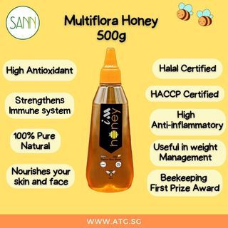 BUY 1 FREE 1 **While Stocks Last!!***  Multiflora Honey 500g 100% Pure Natural Halal HACCP Certified Multiflora 蜂蜜 500 克 100% 纯天然清真HACCP 认证