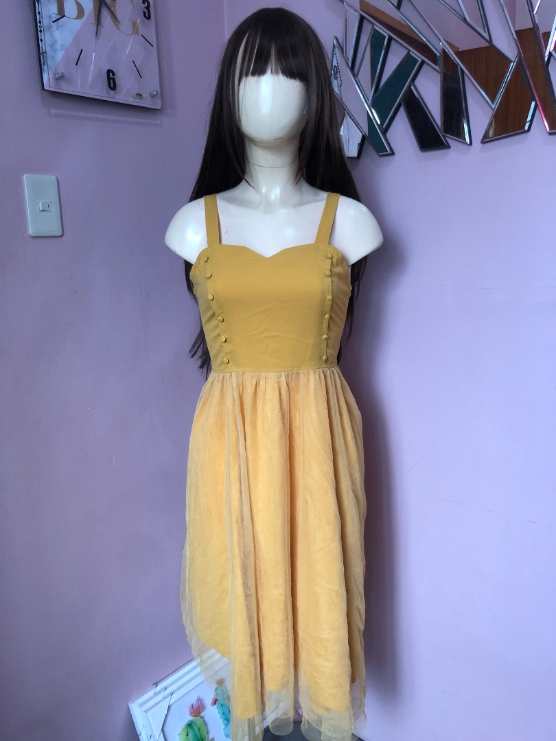 MUSTARD FLORAL MAXI DRESS main image 1