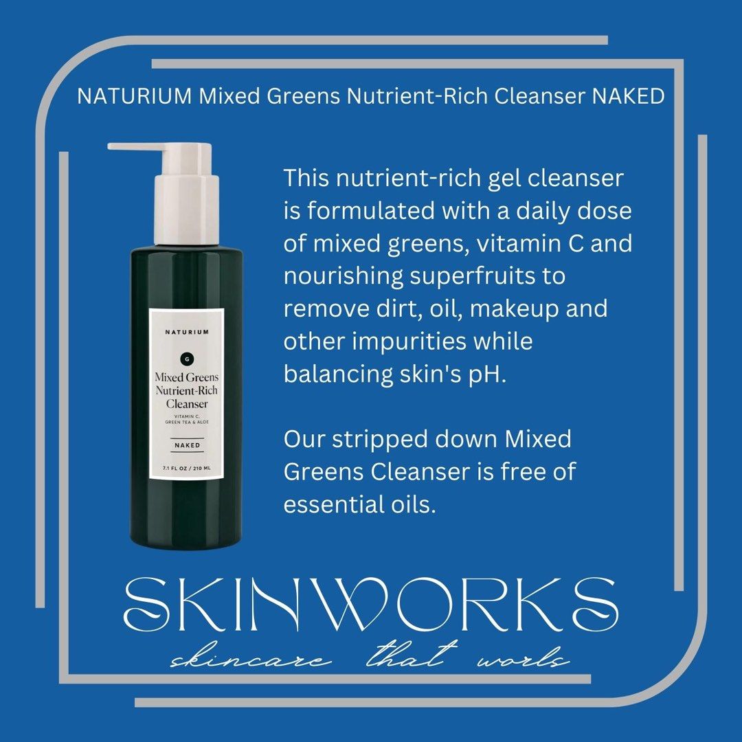 NATURIUM Mixed Greens NutrientRich Cleanser. Naked. 210ml, Beauty