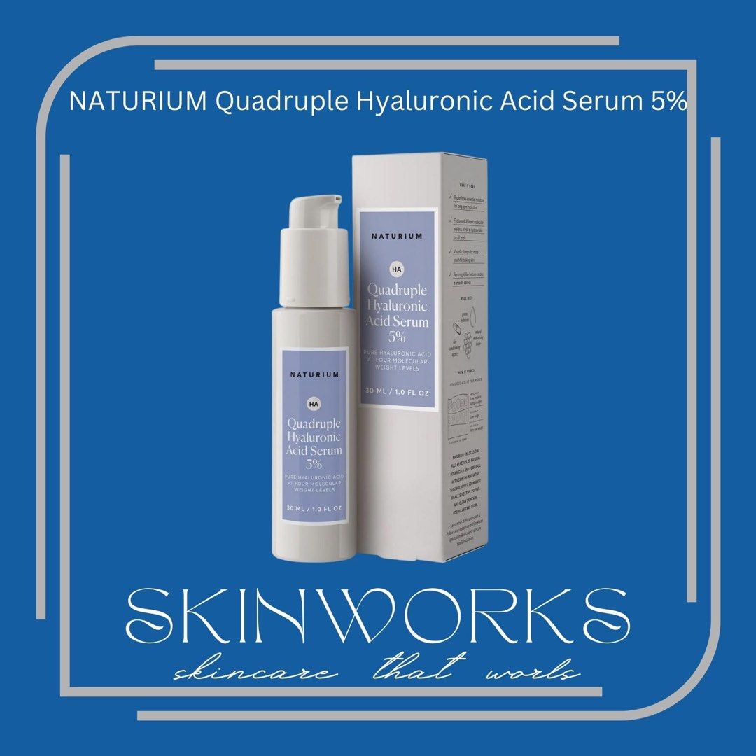 NATURIUM Quadruple Hyaluronic Acid Serum 5. 30ml, Beauty & Personal
