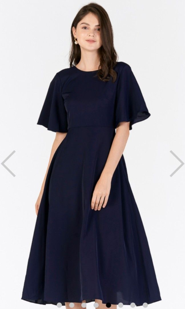 Navy Blue Dress, Women's Fashion, Dresses & Sets, Dresses on Carousell