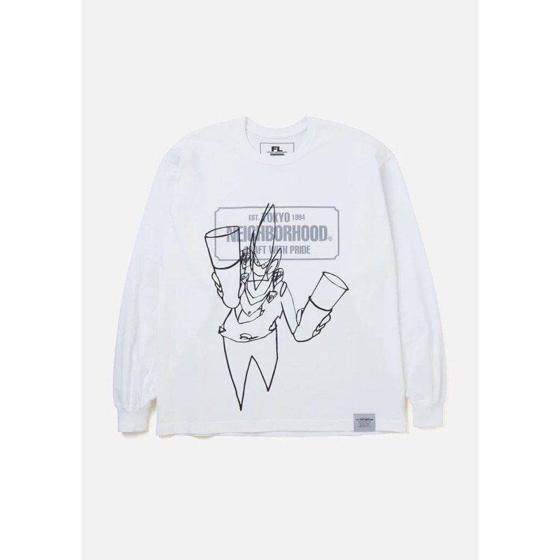 NEIGHBORHOOD HOMESPRAY FL-007 CREWNECK LS . CO nbhd 薄長袖