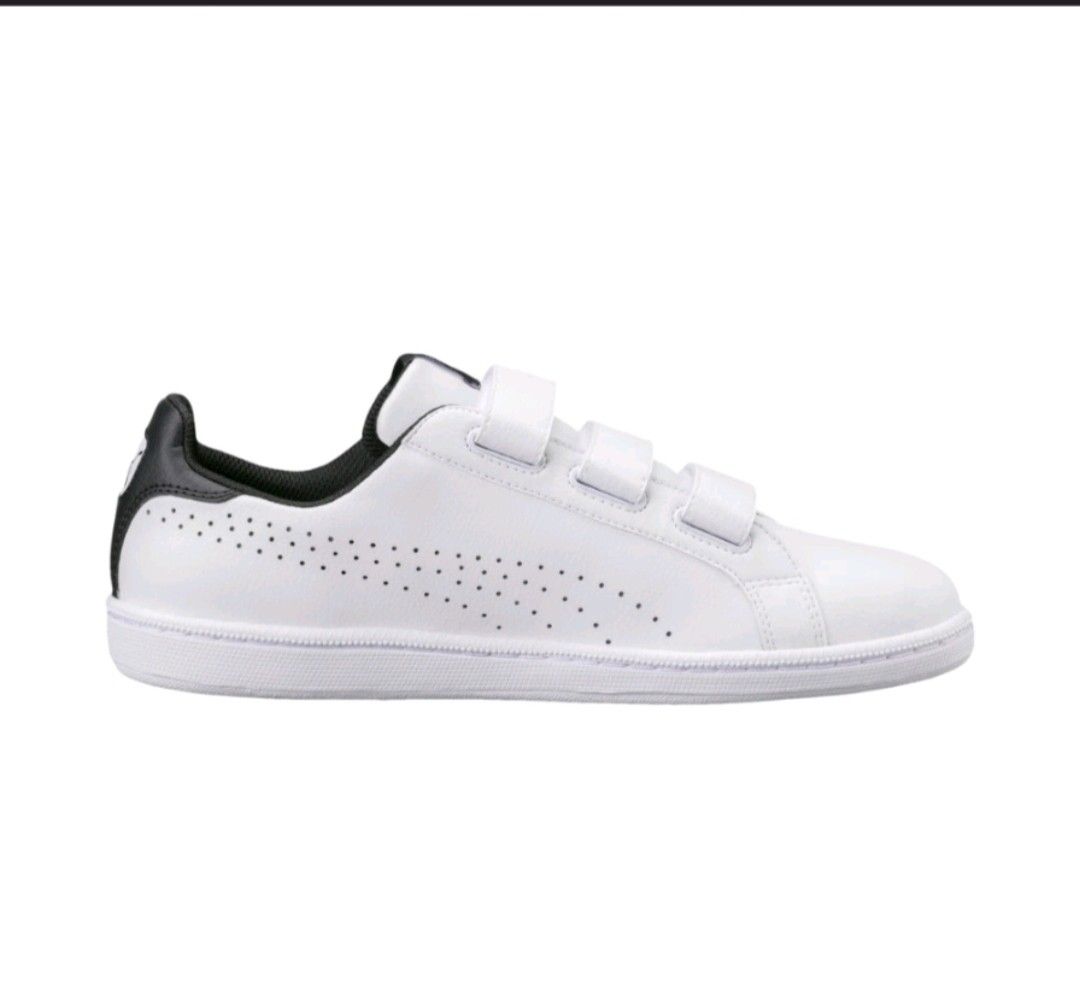 NEW Authentic Puma smash velcro white black sneakers shoes Men s