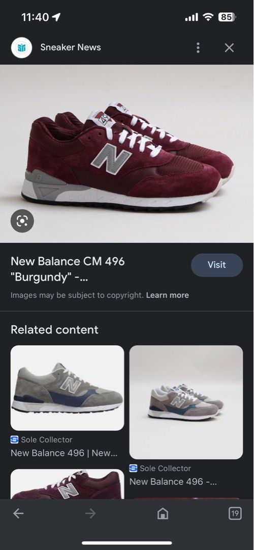 New balance clearance 496 burgundy