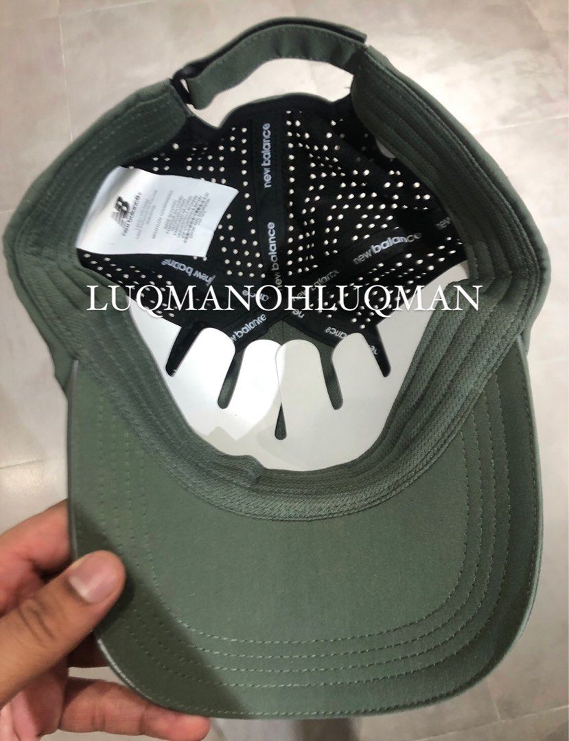 New Balance Laser Performance Run Hat Green Olive Green