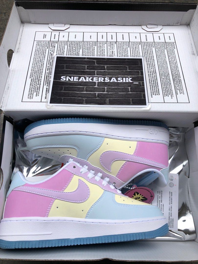 Nike Air Force 1 Low 07 LX UV Ultraviolet Reactive, Fesyen Wanita, Sepatu di Carousell