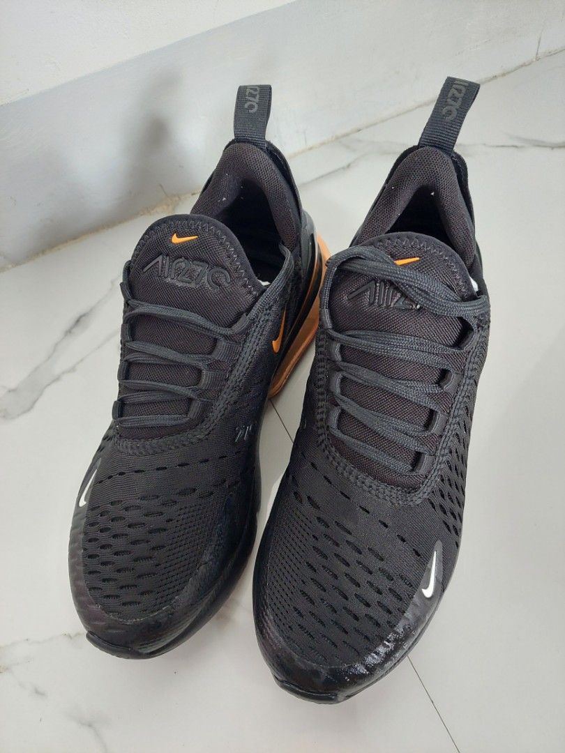 nike air max 270 black and orange