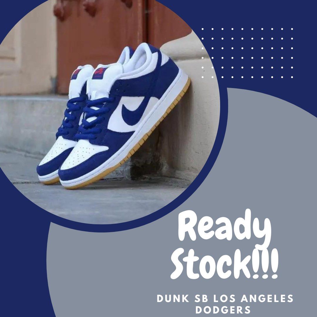 Nike Dunk SB Dunk Low LA Dodgers, Men's Fashion, Footwear, Sneakers on  Carousell