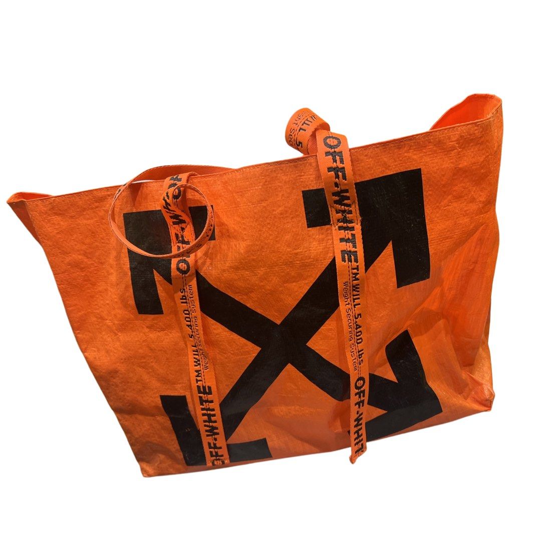 OFF-WHITE Arrows Tote Bag Orange Black in Polyethylene with Silver-tone - GB
