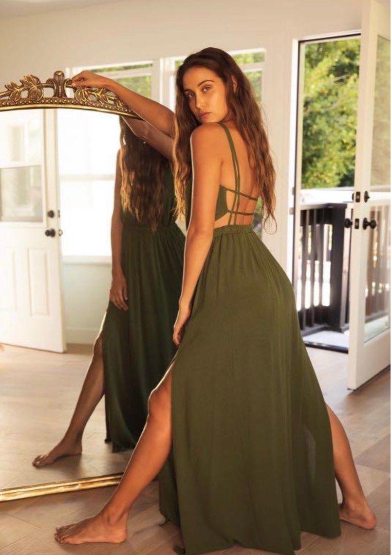 Olive green maxi Clearance