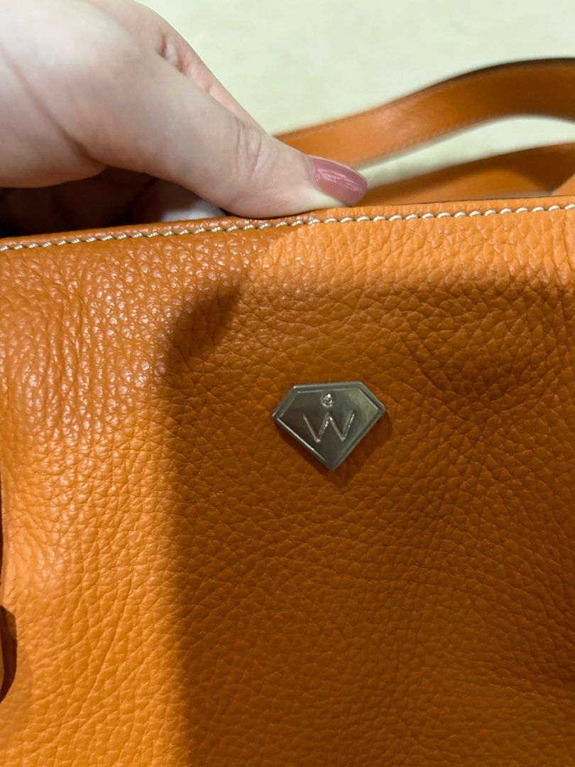 Oliver Weber Handbag Orange (Category: Shoulder Bags) located in Quezon City. Submitted by poochiyena (Listing ID 1210144535, Image 3). Description: 10/10 condition never used, just stored good quality leather bag bought in Austria rfs: decluttering .