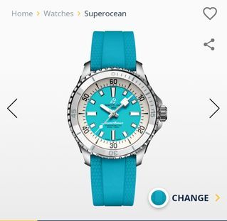 <Hard to get> Breitling SuperOcean Auto 36mm Teal Turquoise Tiffany Blue, Brietling Super Ocean