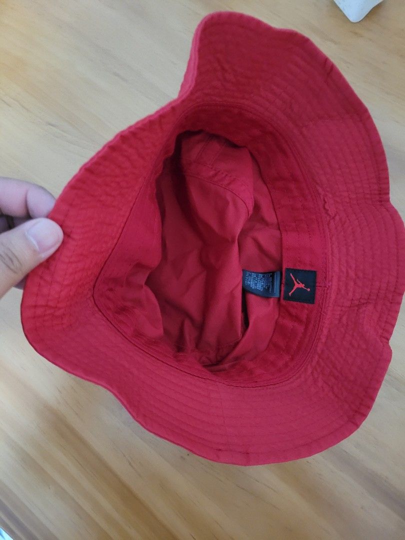 Original Nike Jordan Bucket Hat (Red), Men's Fashion, Watches