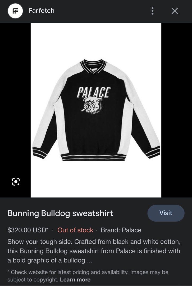 Palace clearance bulldog hoodie