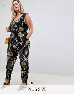 PLUS SIZE - Tropical Jumpsuit