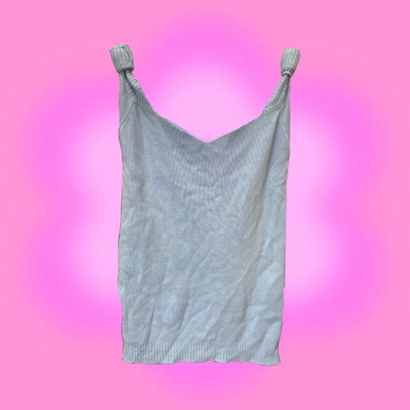 Powder Blue Top, Women's Fashion, Tops, Sleeveless on Carousell