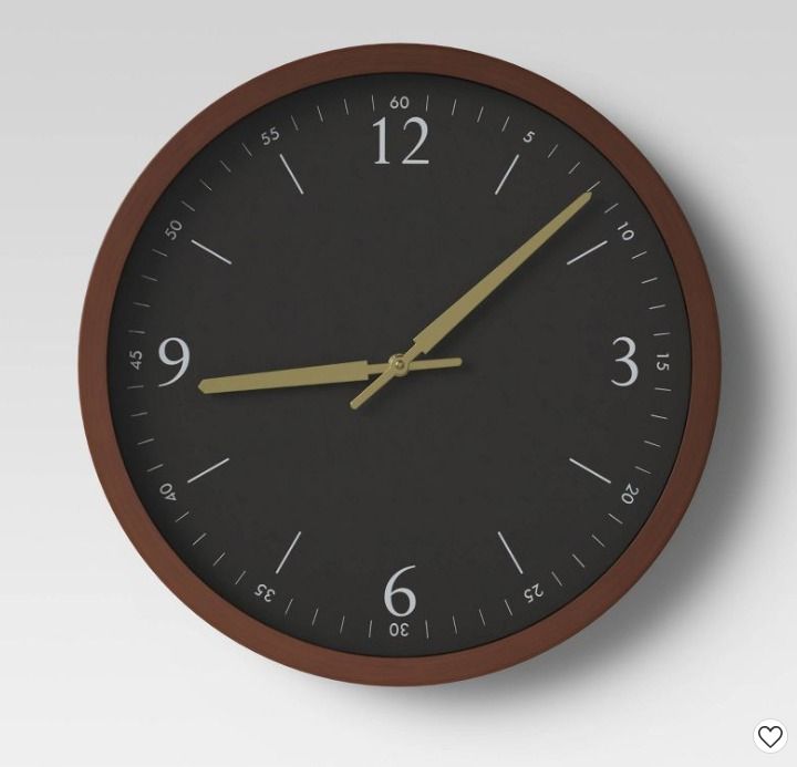 Project 62 (by Target) Analog Wall Clock Walnut Woodgrain 20" or White