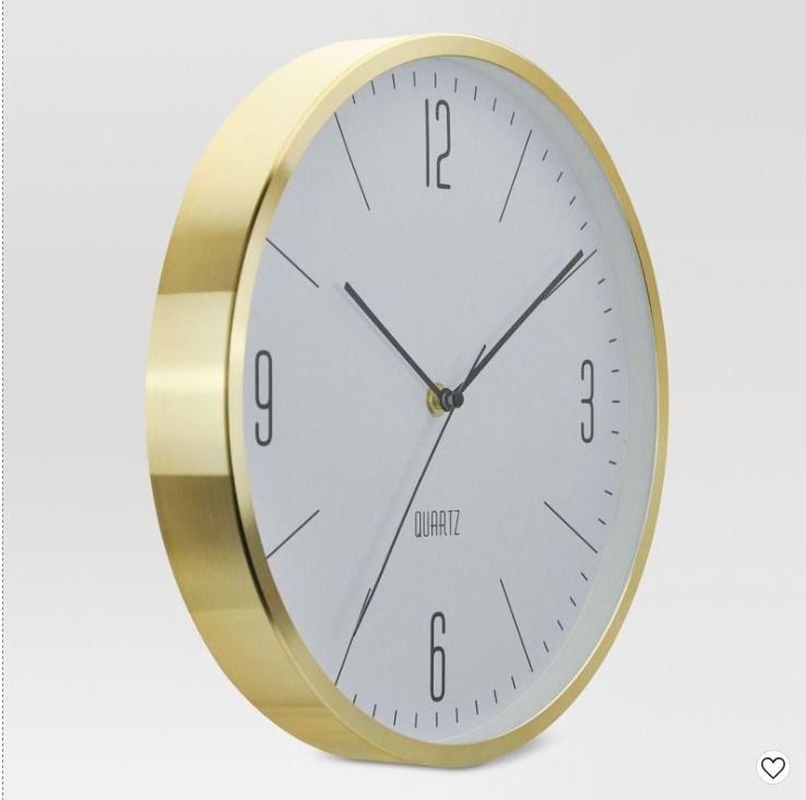 Project 62 (by Target) Analog Wall Clock Walnut Woodgrain 20" or White