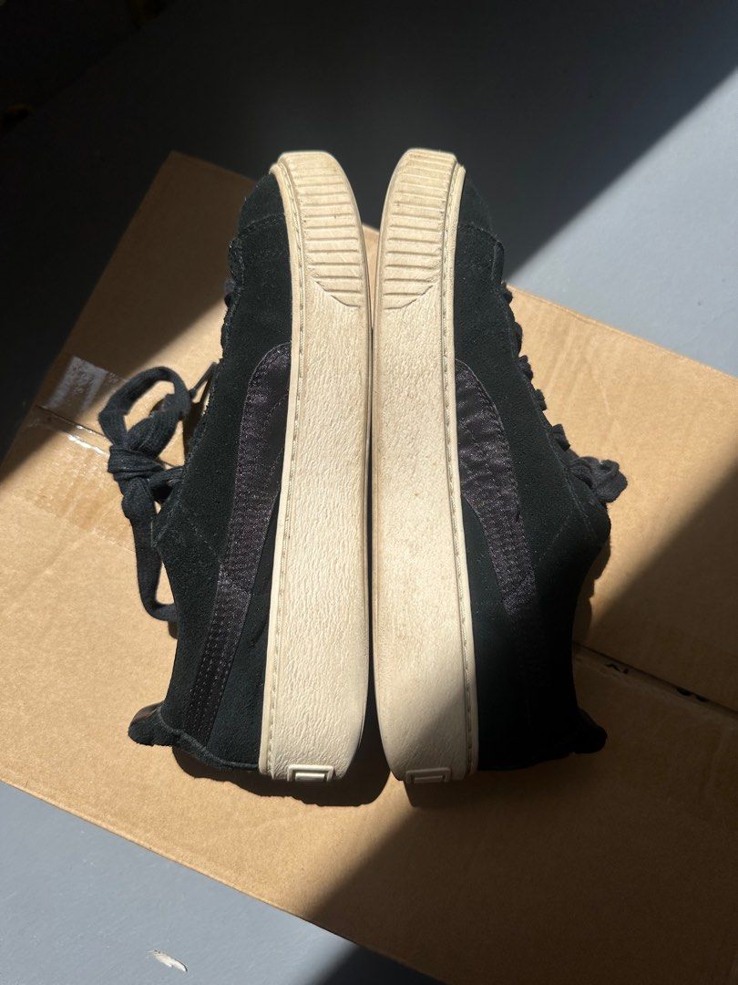 Puma suede trace cheap platform black