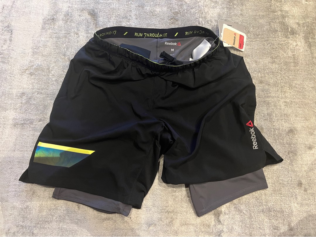 Reebok 2in1 Running Shorts, Men's Fashion, Activewear on Carousell