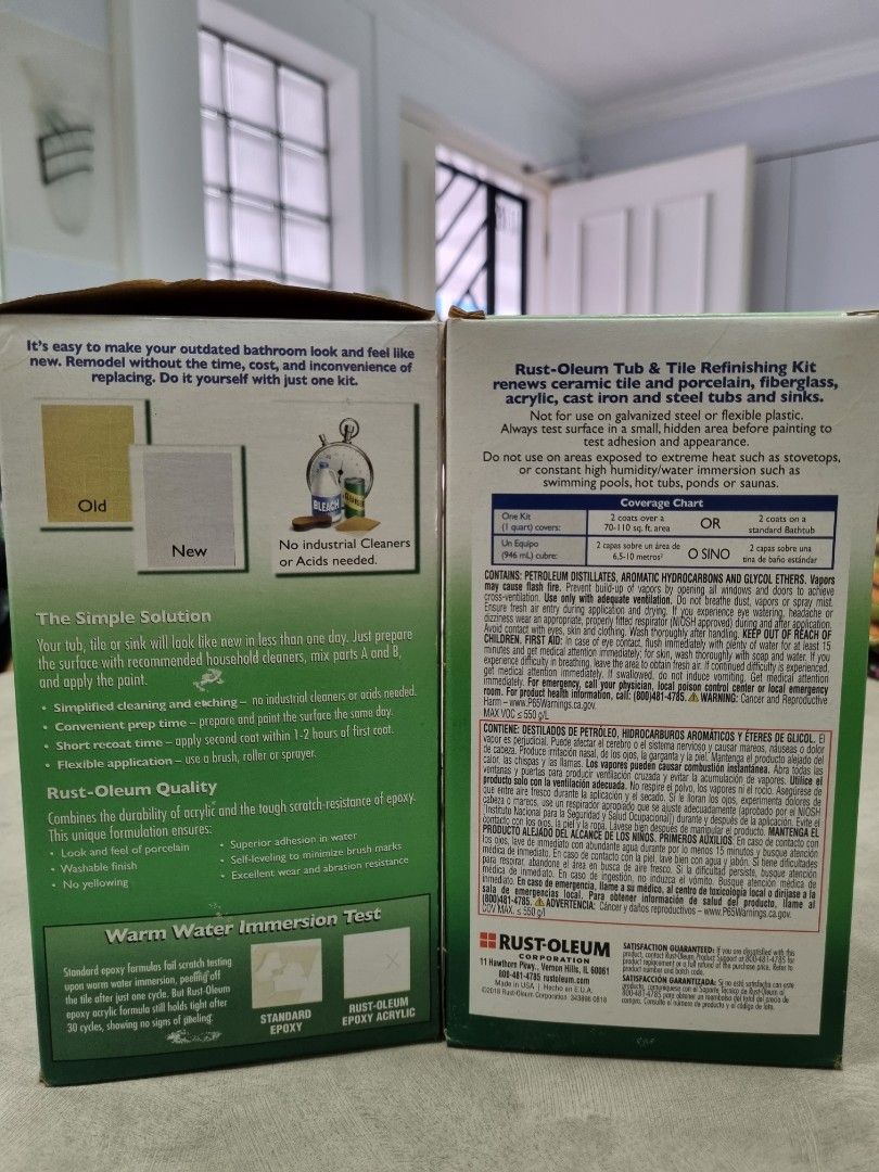 Rustoleum tub and tile refinishing kit (White), Everything Else on