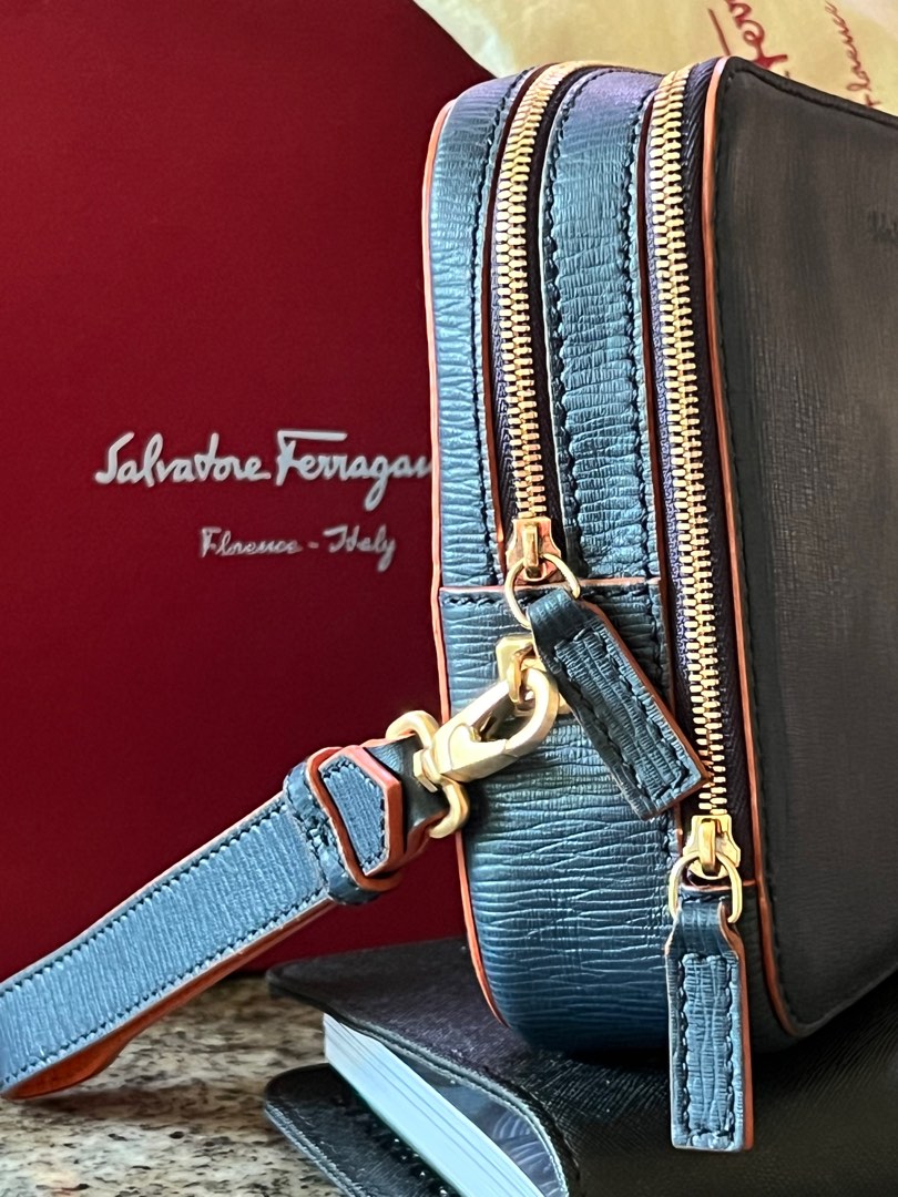 SALVATORE FERRAGAMO Mens Clutch Bag, Luxury, Bags & Wallets on Carousell