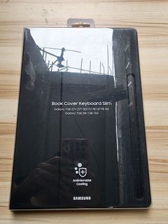 Samsung Book Cover Keyboard Slim for Galaxy Tab S7+, Galaxy S8+