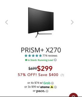 Selling X270 prism curve monitor