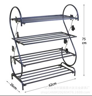 Wowlive 9-tier Large Stackable Metal Shoe Rack Shelf Storage Tower