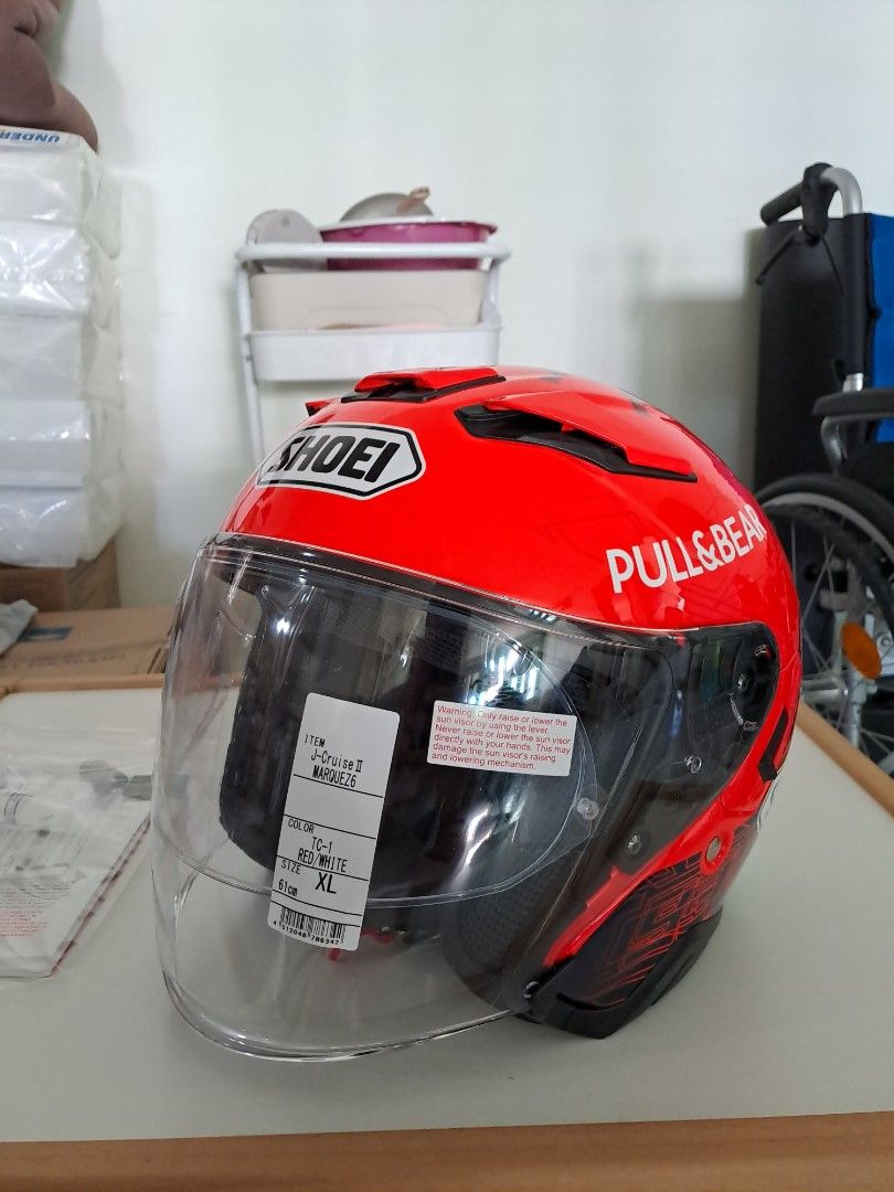 SHOEI helmet Marquez 6 J cruise 2, Motorcycles, Motorcycle Apparel on