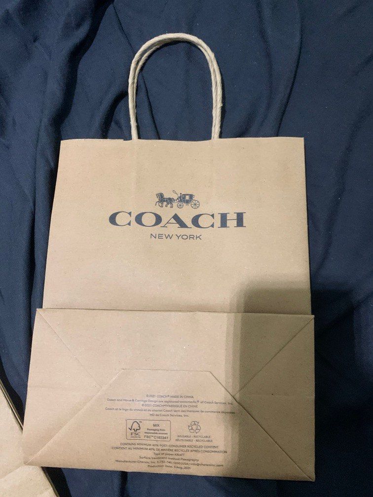 Coach paper bag 2020 hotsell