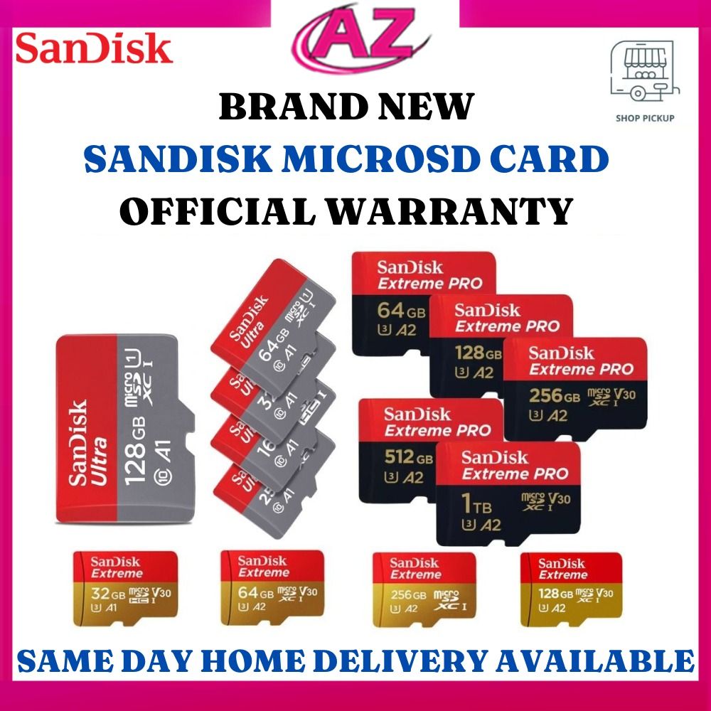 SanDisk Micro SD Memory Cards (Extreme & Extreme Pro & High Endurance ...