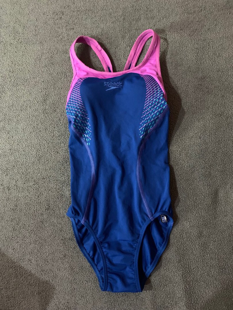 Speedo one piece swimsuit blue and pink xs, Women's Fashion, Swimwear