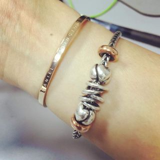 Stainless steel enamel cuff bracelet