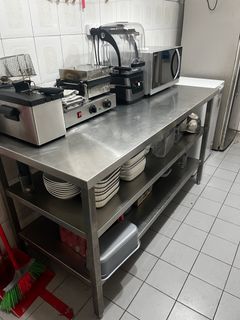 Stainless steel kitchen table