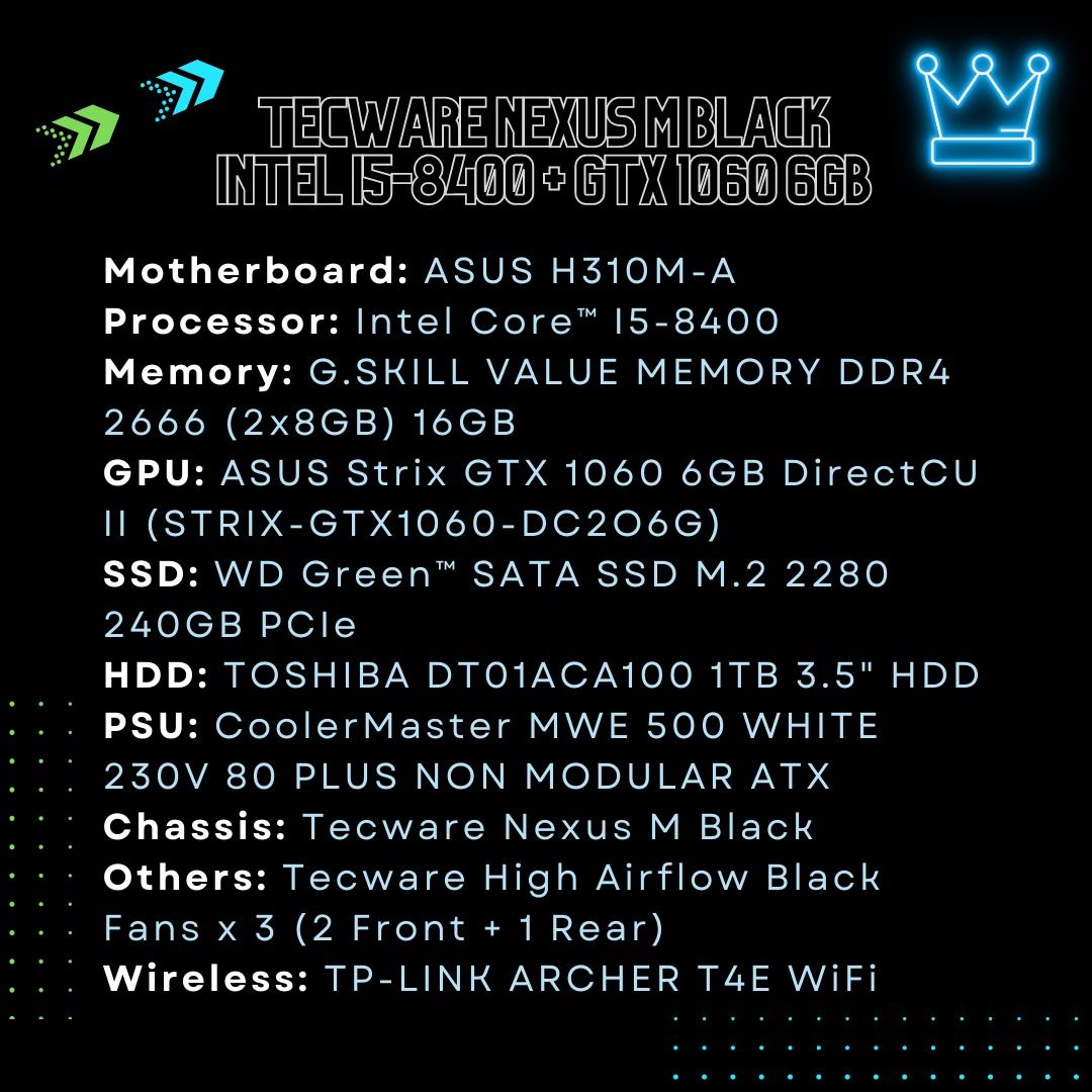 [SUMO R&U Series] INTEL CORE I5-8400 GAMING PC | 6 CORES 6 THREADS ...
