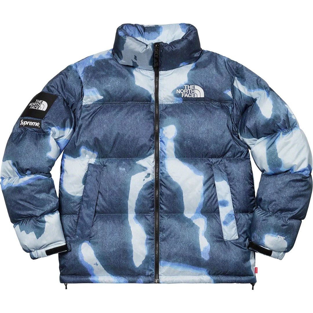 Supreme®/The North Face® Bleached Denim Print Nuptse Jacket