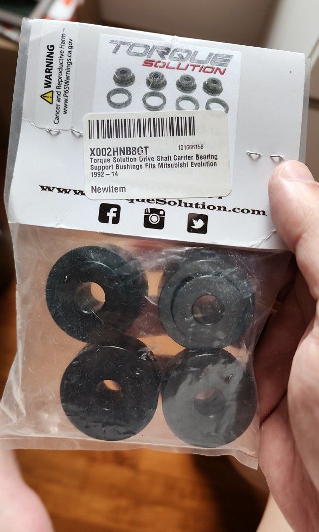 Torque Solutions Evo X Evo 10 Driveshaft Carrier Bushings, Car