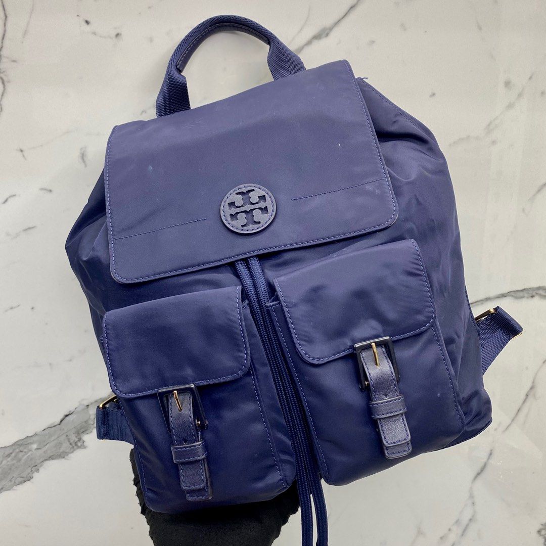 TORY BURCH NAVY NYLON BACKPACK 237000843 Women s Fashion Bags Wallets Backpacks on Carousell