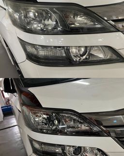 Toyota Vellfire Alphard Headlight Restoration Polish Service