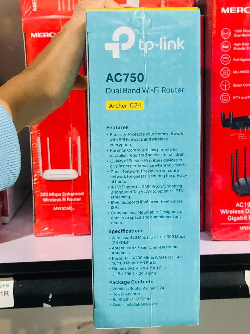 TP-Link Archer C24 AC750 Dual-Band Wireless WiFi Router | Access Point ...