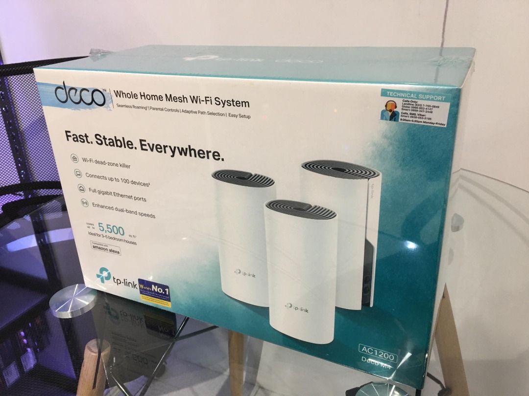 TP-Link Deco M4 AC1200 Whole Home Mesh WiFi System Full Gigabit Port ...