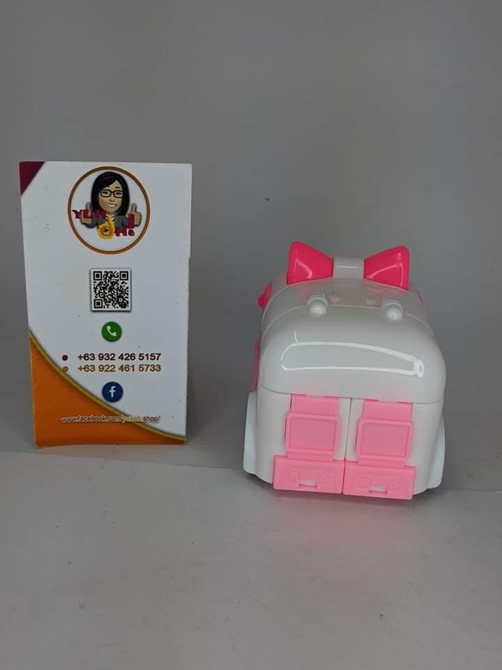 Transforming Robocar poli toy (Amber ) (Category: Kids Toys) located in Quezon City. Submitted by gervincho (Listing ID 1210125431, Image 3). Description: • Brand new • Material: ABS material • Car size: L: 6cm × W: 8.7cm × H: 6.5cm • Robot size: L: 10 cm × W: 6.5 cm × H: 11 lcm * 0-2cm error due to manual measurement • Open for pick up or COD (plus shipping fee). • Open for reservations (with advance payment required)..