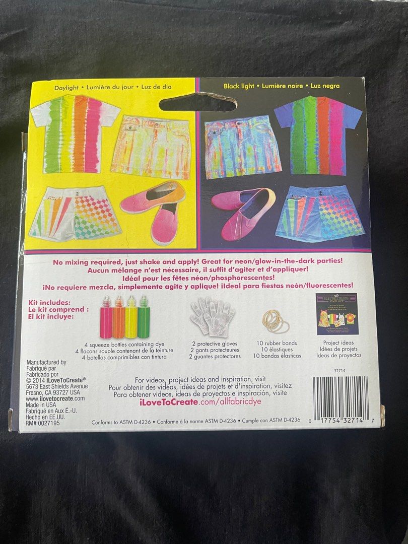 Tulip Electric Neons Dye Kit, Hobbies & Toys, Stationery & Craft