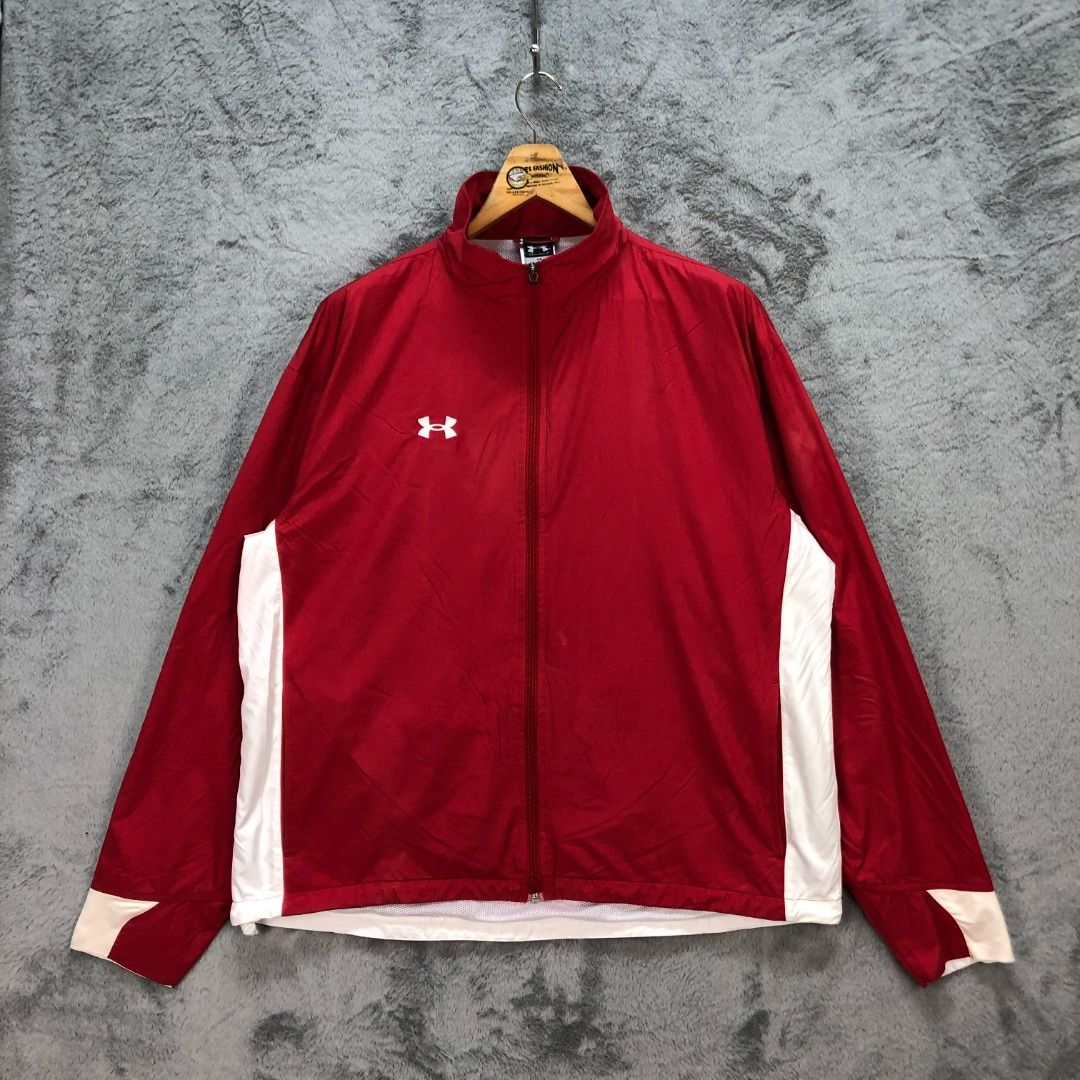 Under armour jacket fashion sales red