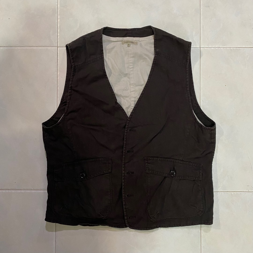 Uniqlo Linen Vest, Men's Fashion, Tops & Sets, Vests on Carousell