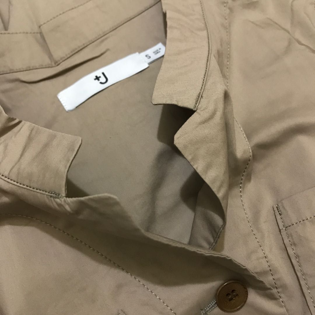 已售勿下單］日牌Uniqlo聯名+J系列極簡立體線條感A字襯衫洋裝/連身裙