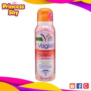 Vagisil Scentsitive Scents Feminine Dry Wash Spray 2.6 Oz Peach Blossom